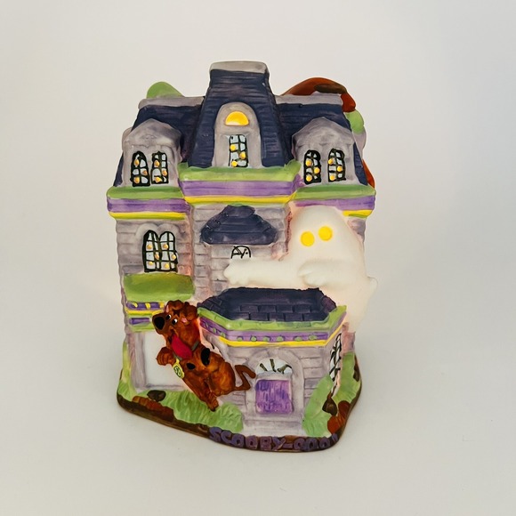 Hanna Barbera Scooby Doo Ceramic Haunted House Tea Light Candle Holder Halloween